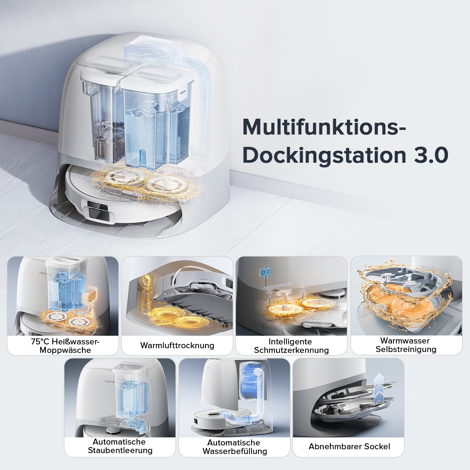 Roborock Qrevo Curv S5X Set Saugroboter mit Multifunktions-Dockingstation 3.0