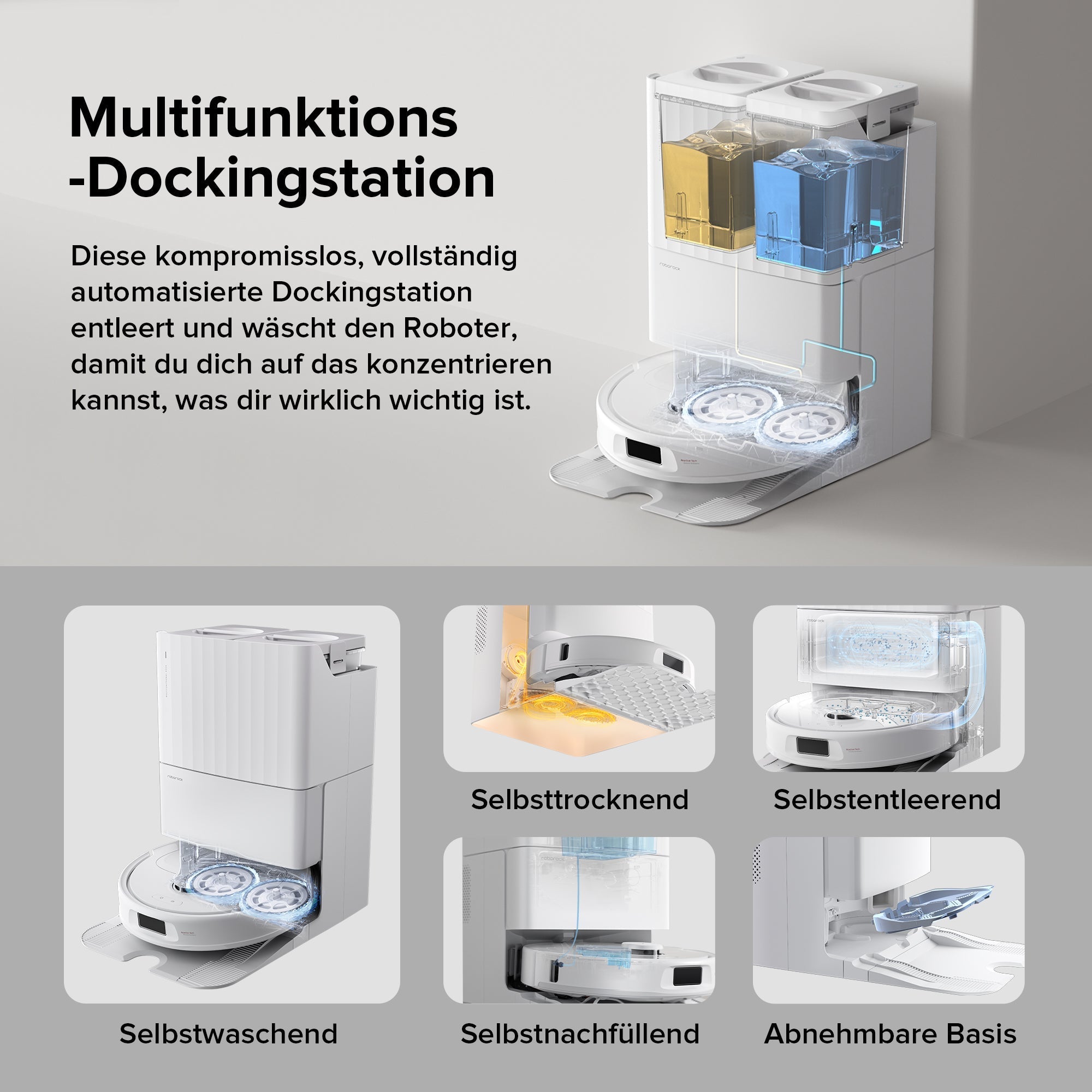 Roborock Qrevo S Saugroboter mit Multifunktions-Dockingstation