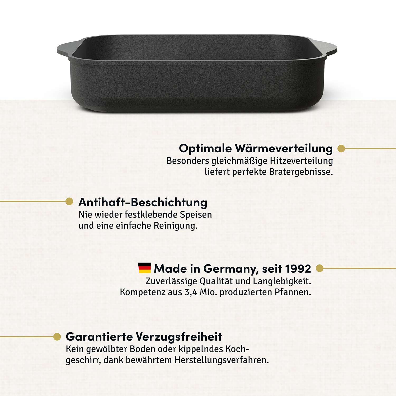 Bratreine Auflaufform 32 x 24,5 cm I Deckel optional