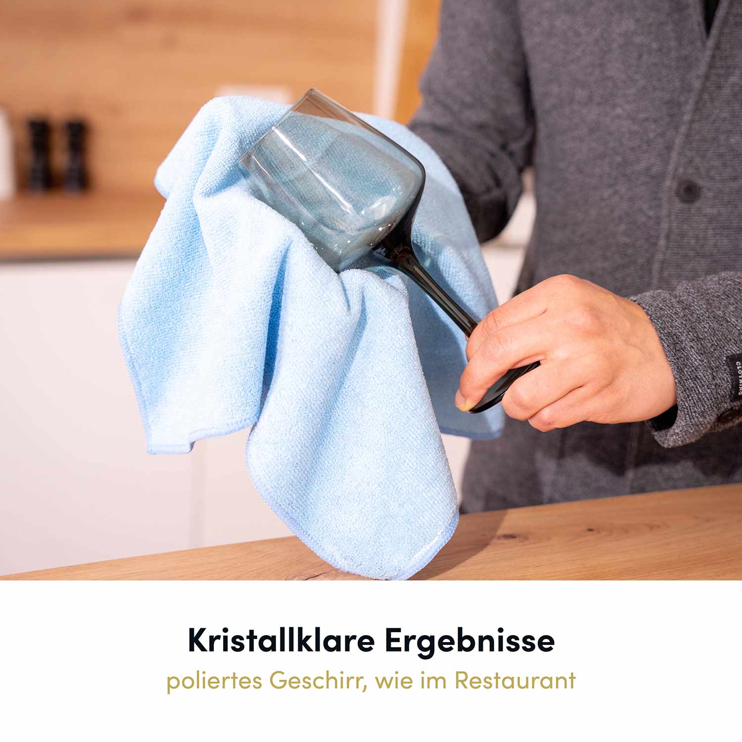 Spezial Mikrofasertuch kettgewirkt 40x40 cm blau