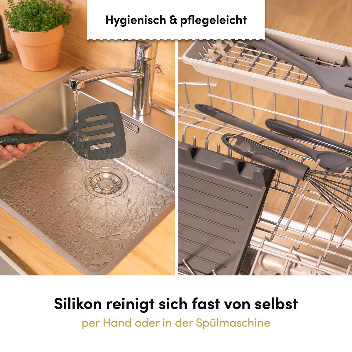 Pfannenwender XXL mit robustem Edelstahlkern