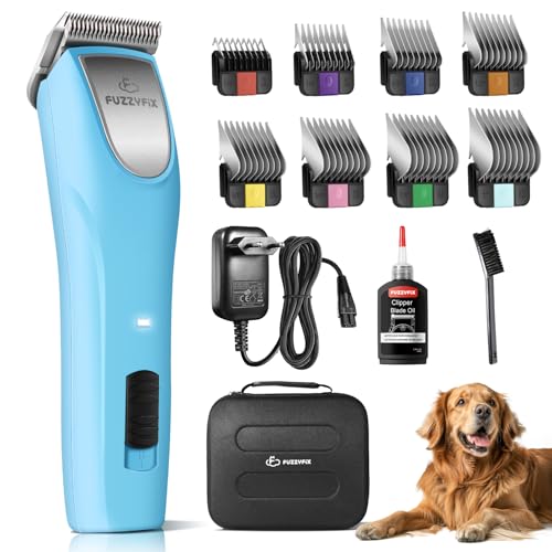 FuzzyFix Professionelle Hundeschermaschine profi,2 Geschwindigkeits Schermaschine Ergonomisches Design Hund Katze,Hundetrimmer Hundehaarschneidemaschine für Dickes, Langes und Lockiges Tierhaare Fell