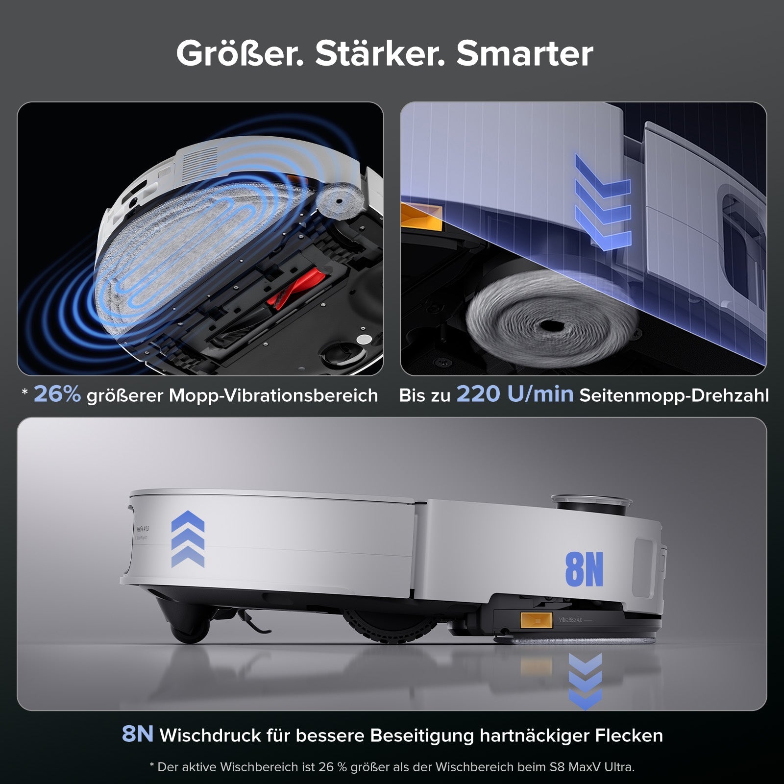 Roborock Saros 10 Saugroboter mit Dual Anti-Tangle System