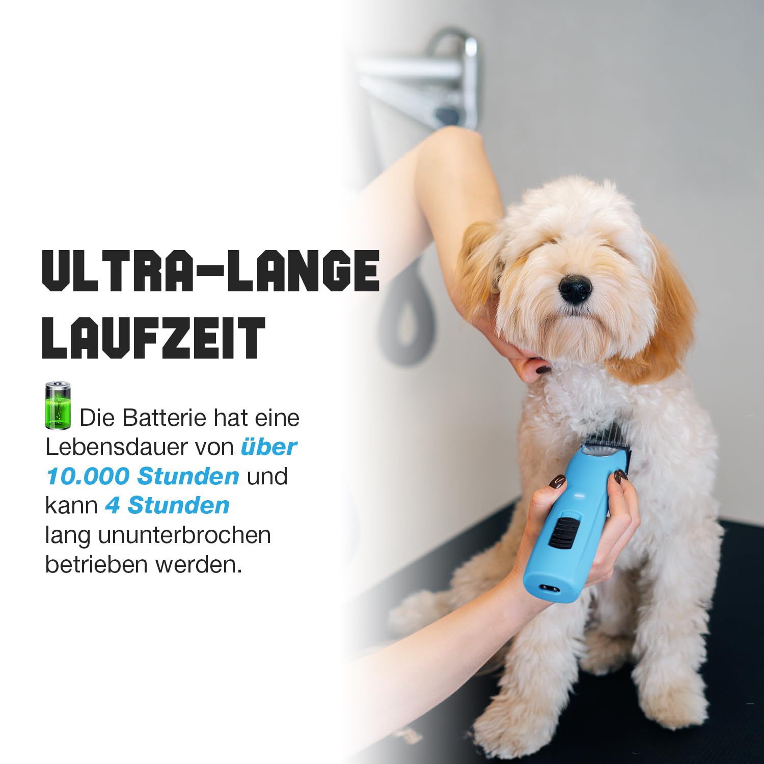 FuzzyFix Professionelle Hundeschermaschine profi,2 Geschwindigkeits Schermaschine Ergonomisches Design Hund Katze,Hundetrimmer Hundehaarschneidemaschine für Dickes, Langes und Lockiges Tierhaare Fell