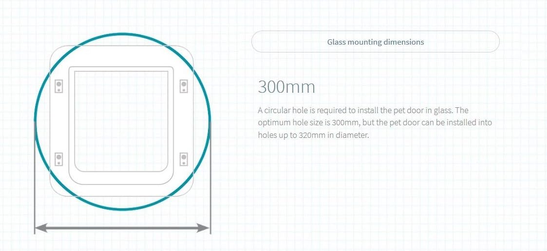 SureFlap Sure Petcare Mikrochip-Haustierklappe mit Sperrmodus, kompatibel mit RFID-Halsbändern und Mikrochips, EIN-Knopf-Steuerung, für Katzen und kleine Hunde, 4 x C-Batterien erforderlich, weiß