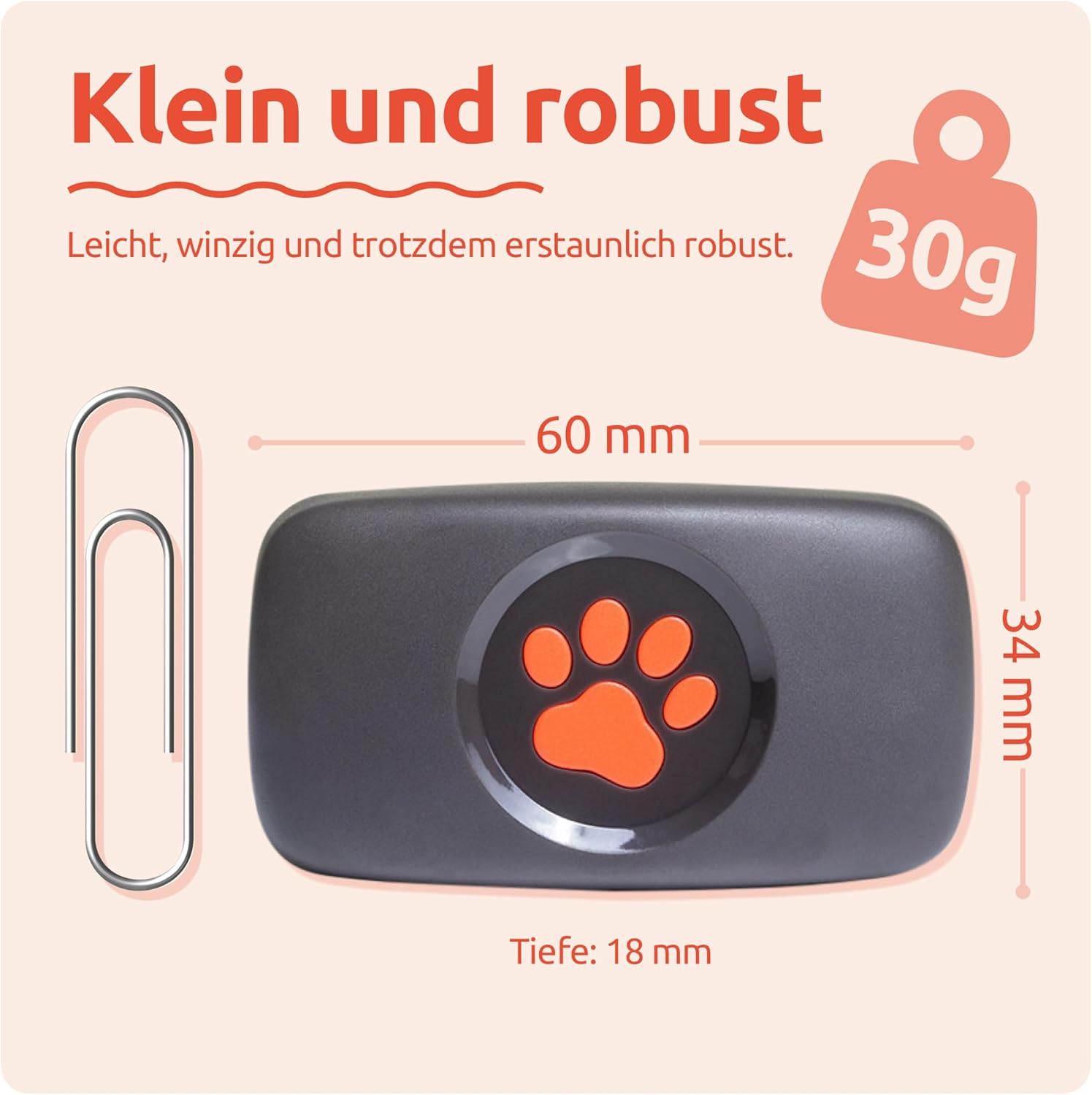 PitPat GPS Tracker für Hunde ohne ABO Gebühren Satellitenortung mit unbegrenzter Reichweite – Haustier Live Aktivitätstracking – Wasserdicht – für alle Hunde geeignet – Passt an jedes Hundehalsband
