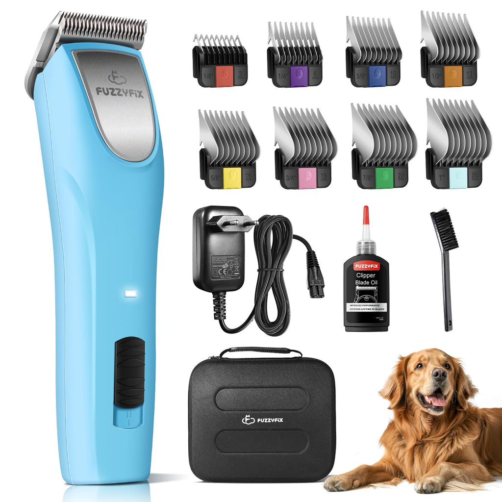 FuzzyFix Professionelle Hundeschermaschine profi,2 Geschwindigkeits Schermaschine Ergonomisches Design Hund Katze,Hundetrimmer Hundehaarschneidemaschine für Dickes, Langes und Lockiges Tierhaare Fell