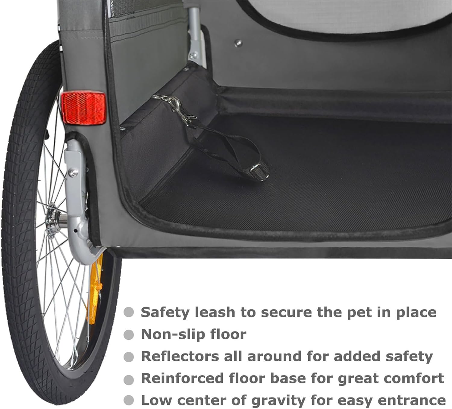DOGGYHUT® Premium XL 2 in 1 Hundefahrradanhänger & Jogger 23-45 kg Fahrradanhänger für Hunde Hundeanhänger für Fahrrad