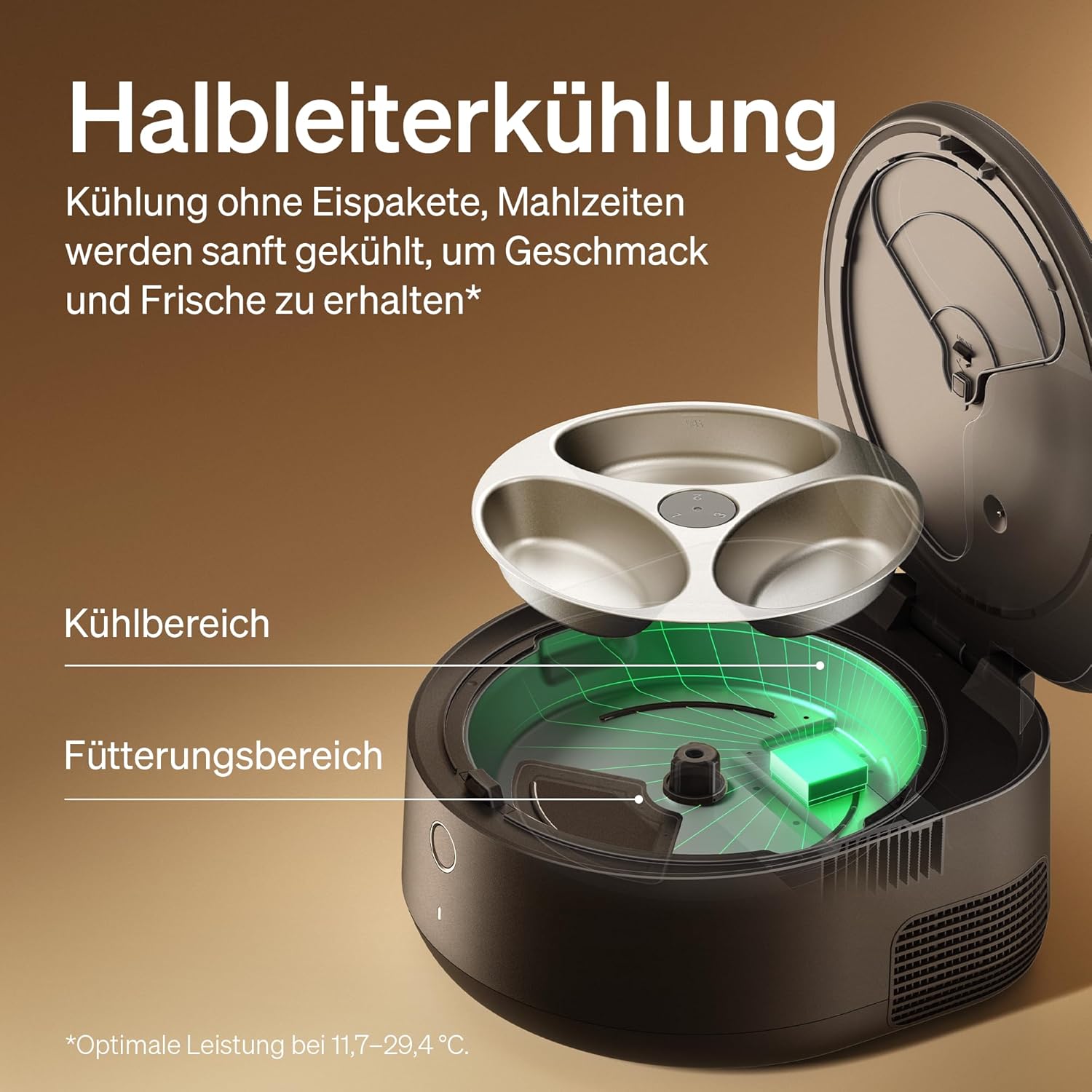 PETLIBRO Futterautomat Katze Nassfutter mit Spülmaschinengeeigneter Edelstahlnapf, Nassfutterautomat mit Halbleiter Kühlung, 2,4 GHz Wi-Fi Smart App-Steuerung, 3 Tage wahre Frische, Wet Food Feeder