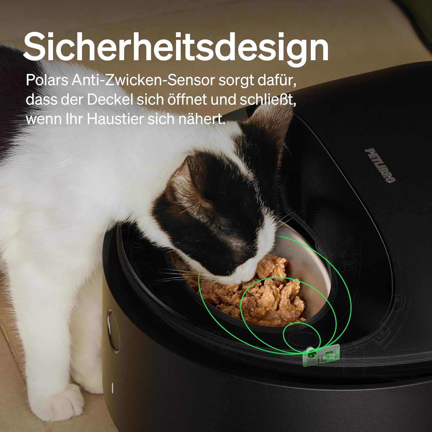 PETLIBRO Futterautomat Katze Nassfutter mit Spülmaschinengeeigneter Edelstahlnapf, Nassfutterautomat mit Halbleiter Kühlung, 2,4 GHz Wi-Fi Smart App-Steuerung, 3 Tage wahre Frische, Wet Food Feeder