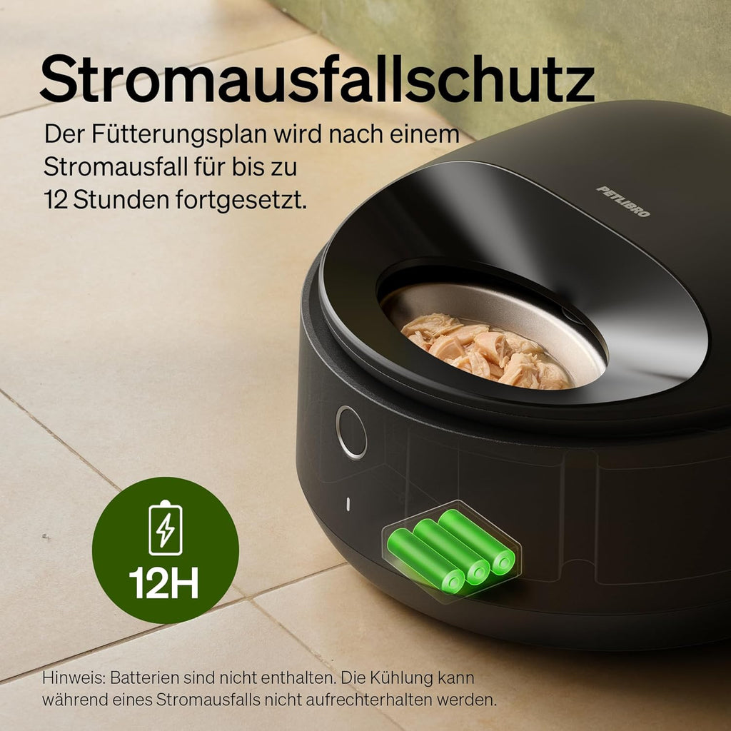 PETLIBRO Futterautomat Katze Nassfutter mit Spülmaschinengeeigneter Edelstahlnapf, Nassfutterautomat mit Halbleiter Kühlung, 2,4 GHz Wi-Fi Smart App-Steuerung, 3 Tage wahre Frische, Wet Food Feeder