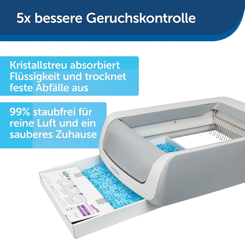 PetSafe ScoopFree Selbstreinigende Katzentoilette mit Haube, Zweite Generation - Automatischer Rechen, Privatsphäre, Gesundheitsmonitor