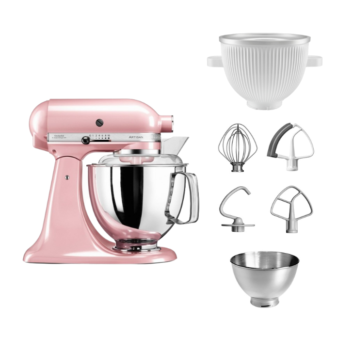 KitchenAid 4,8 L 5KSM175 Artisan Küchenmaschine Icelover mit Eiszubereiter