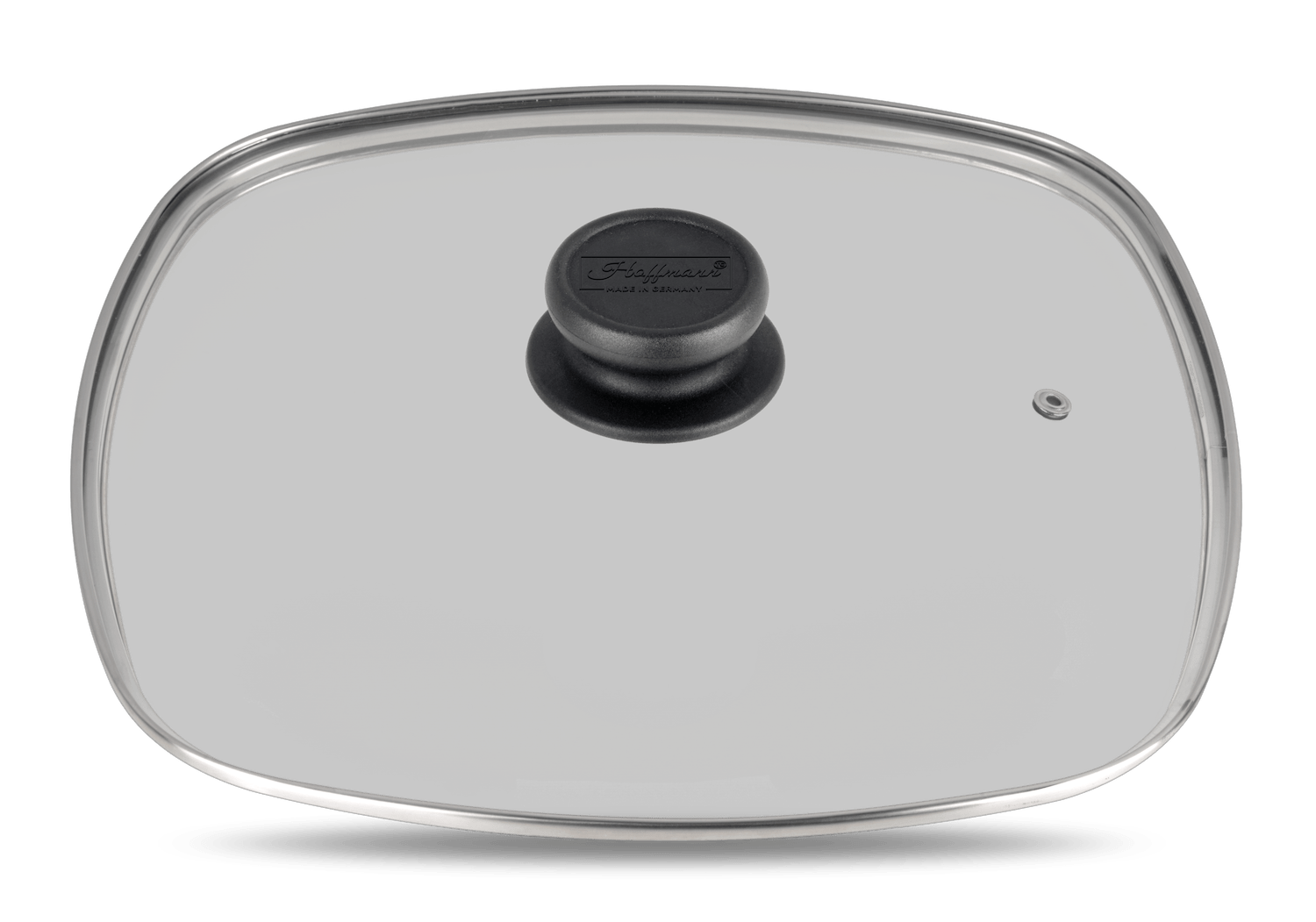 Glasdeckel Edelstahl 24 x 24 cm