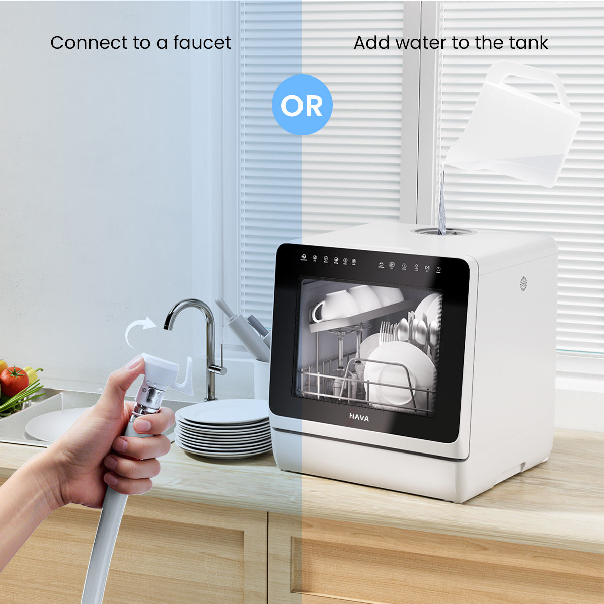 HAVA R09 and R01 Countertop Dishwasher Bundle