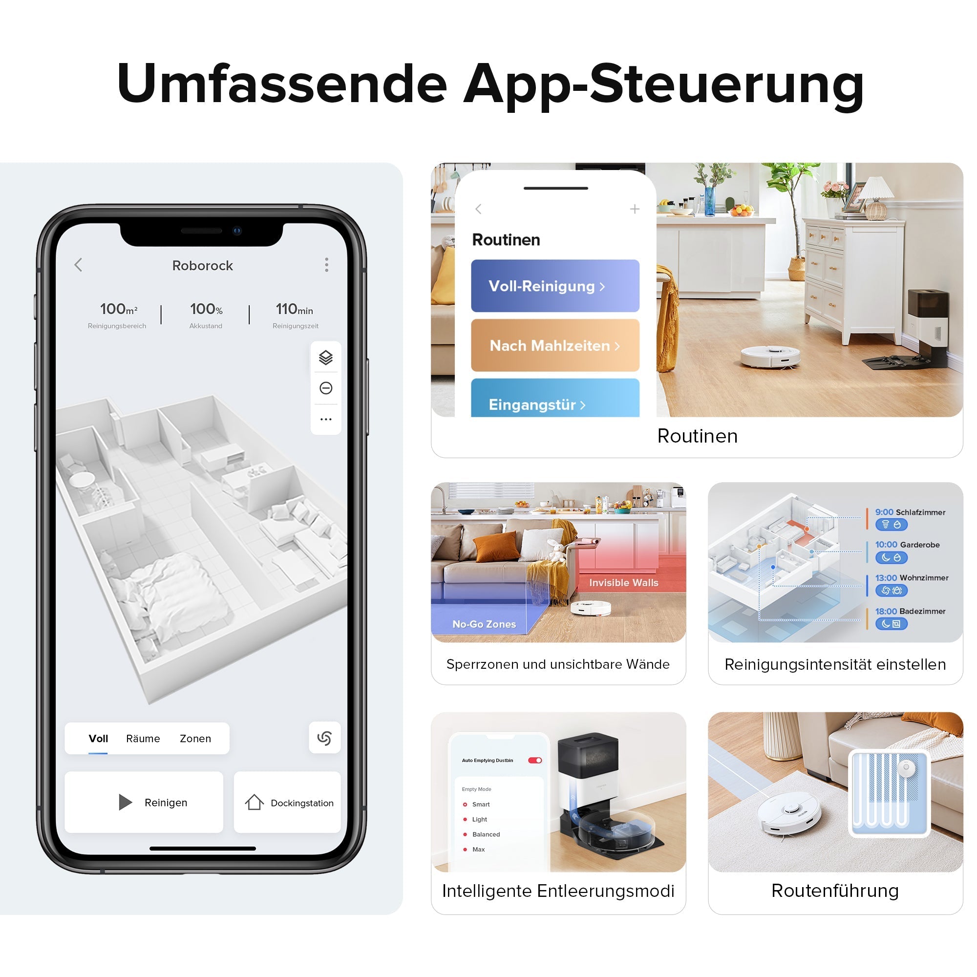Roborock Q7 Max+ Saug- und Wischroboter mit Auto-Entleerungsstation