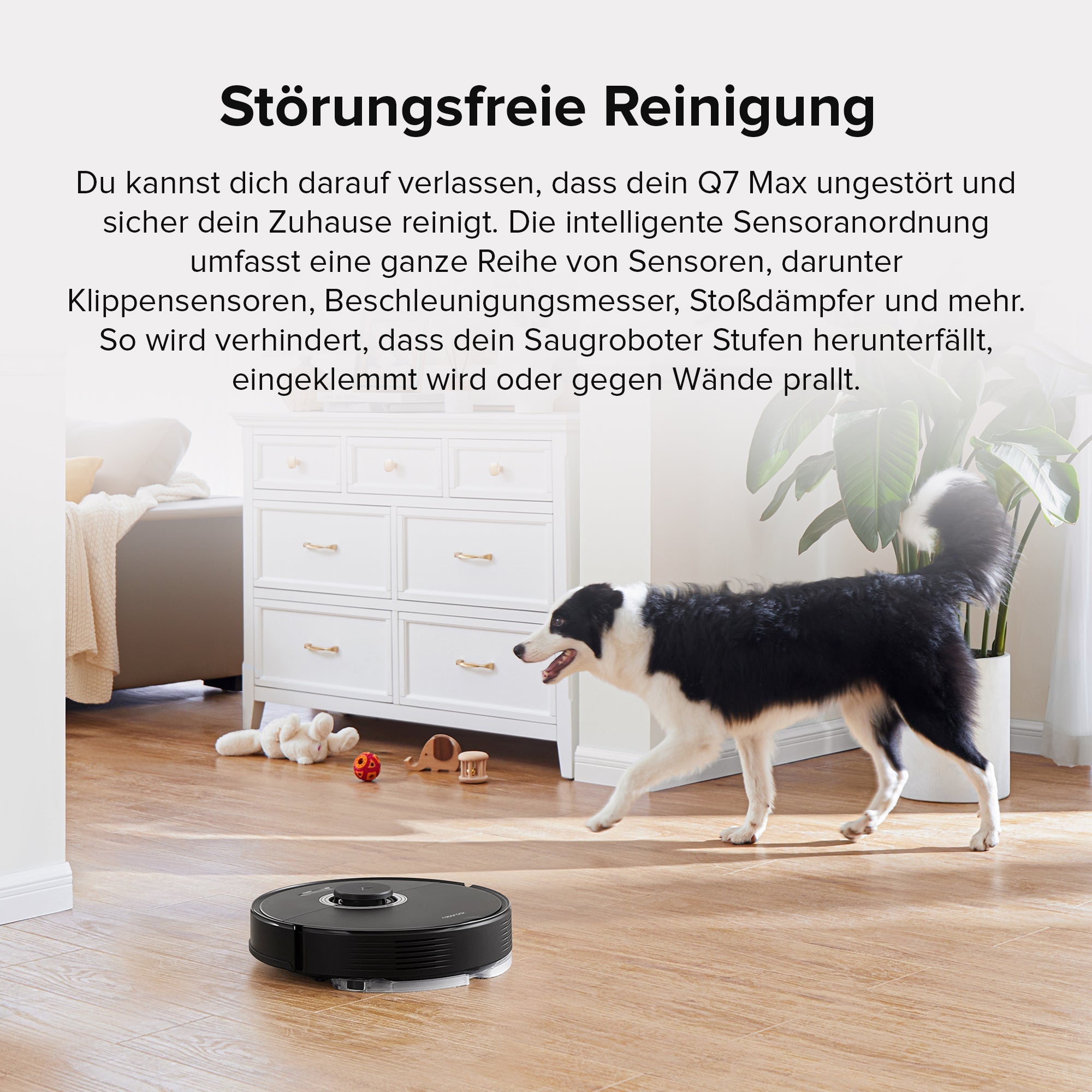 Roborock Q7 Max Saugroboter und Wischmopp mit 4200 Pa Saugleistung.
