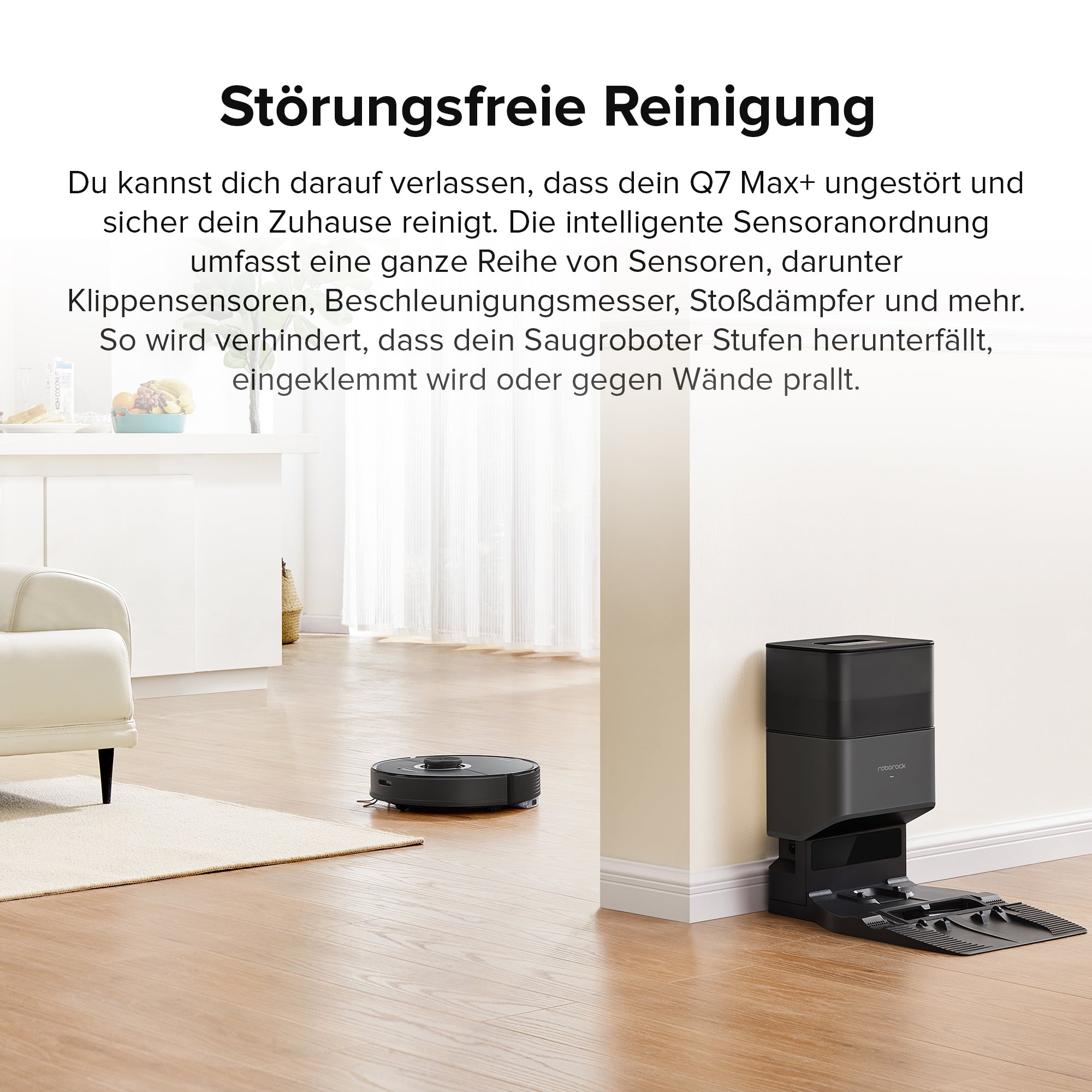 Roborock Q7 Max+ Saug- und Wischroboter mit Auto-Entleerungsstation