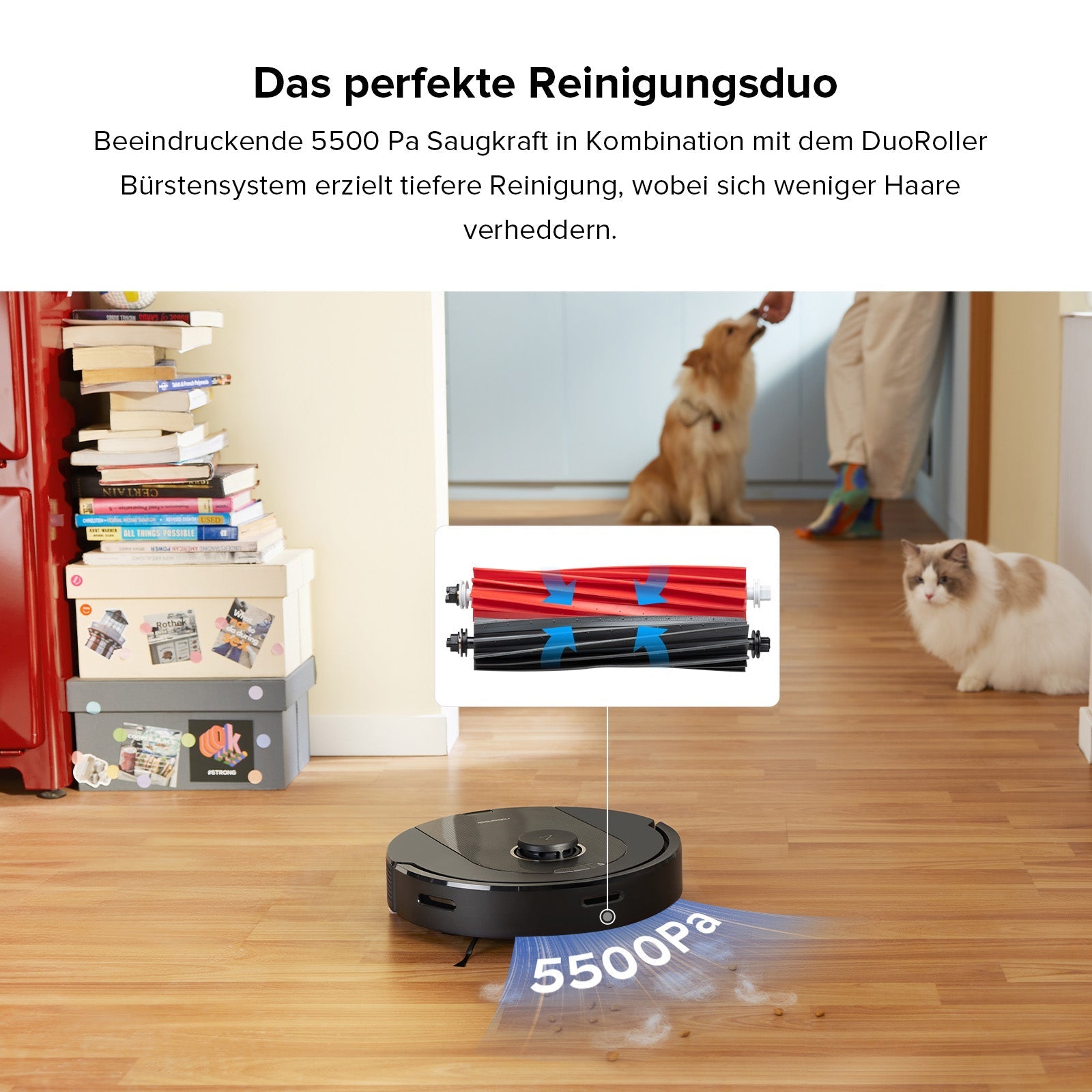 Roborock Q5 Pro+ Saug- und Wischroboter mit Auto-Entleerungsstation