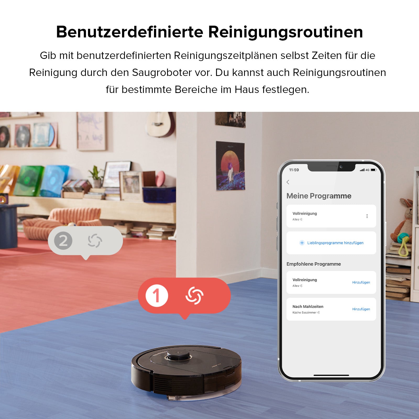 Roborock Q5 Pro+ Saug- und Wischroboter mit Auto-Entleerungsstation
