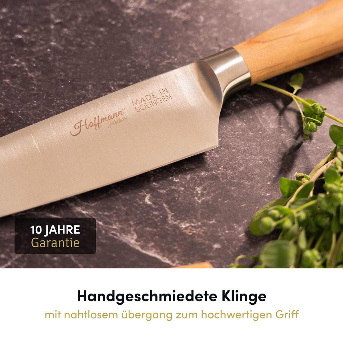 Chefmesser 21 cm Olivenholzgriff I handgefertigt in Solingen
