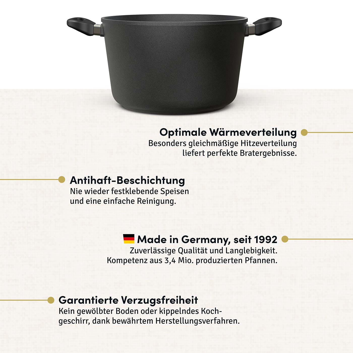 Kochtopf hoch Ø 28 cm I Deckel optional