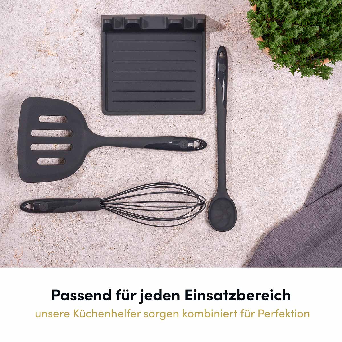 Pfannenwender XXL mit robustem Edelstahlkern